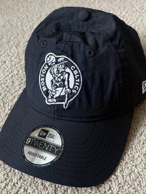 New Era Boston Celtics 9TWENTY Everyday Nylon Strapback Adjustable Hat OSFM NWT
